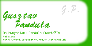 gusztav pandula business card